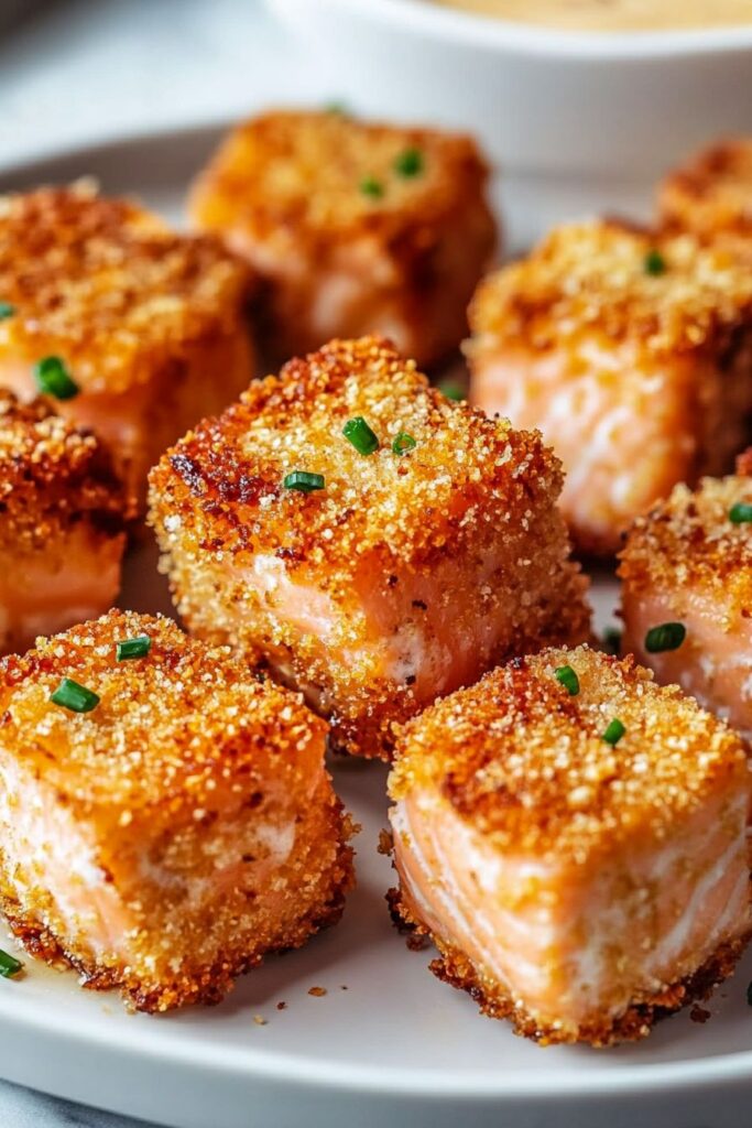 Air Fryer Bang Bang Salmon Bites